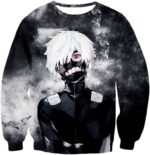 Tokyo Ghoul White Haired Ghoul Ken Kaneki Cool Action Zip Up Hoodie - Sweatshirt