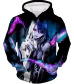 Tokyo Ghoul Zip Up Hoodie - Tokyo Ghoul  Beauty Rize Kamishiro Super Cute Zip Up Hoodie - Hoodie