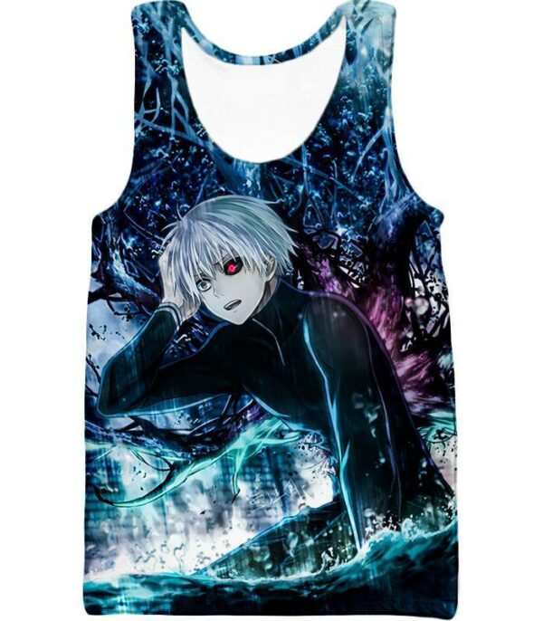 Tokyo Ghoul Zip Up Hoodie - Tokyo Ghoul Ken Kaneki Down The Memory Lane Anime Graphic Zip Up Hoodie - Tank Top