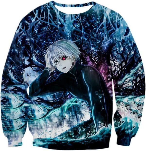 Tokyo Ghoul Zip Up Hoodie - Tokyo Ghoul Ken Kaneki Down The Memory Lane Anime Graphic Zip Up Hoodie - Sweatshirt