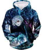 Tokyo Ghoul Zip Up Hoodie - Tokyo Ghoul Ken Kaneki Down The Memory Lane Anime Graphic Zip Up Hoodie - Hoodie