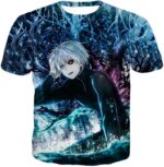 Tokyo Ghoul Zip Up Hoodie - Tokyo Ghoul Ken Kaneki Down The Memory Lane Anime Graphic Zip Up Hoodie - T-Shirt