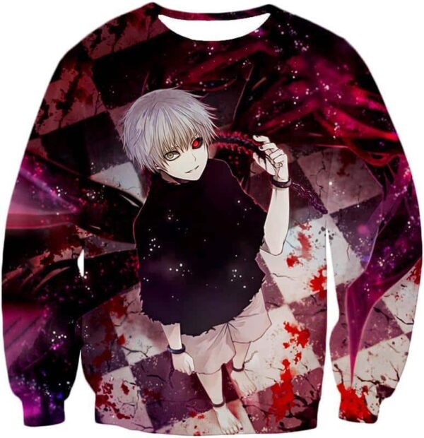 Tokyo Ghoul Zip Up Hoodie - Tokyo Ghoul One Eyed Ghoul King Ken Kaneki Anime  Zip Up Hoodie - Sweatshirt