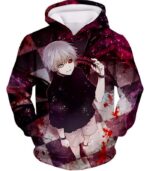 Tokyo Ghoul Zip Up Hoodie - Tokyo Ghoul One Eyed Ghoul King Ken Kaneki Anime  Zip Up Hoodie - Hoodie