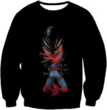 Crazy Venom Feeding Spiderman Black Action Hoodie - Sweatshirt