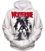 Animated Wolverine Promo Cool White Hoodie