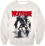 Animated Wolverine Promo Cool White Hoodie - Sweatshirt