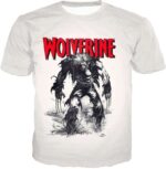 Animated Wolverine Promo Cool White Hoodie - T-Shirt