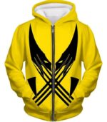 Best Mutant Hero Wolverine Promo Yellow Hoodie - Zip Up Hoodie