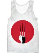 Cool Promo Wolverine Claws White Hoodie - Tank Top