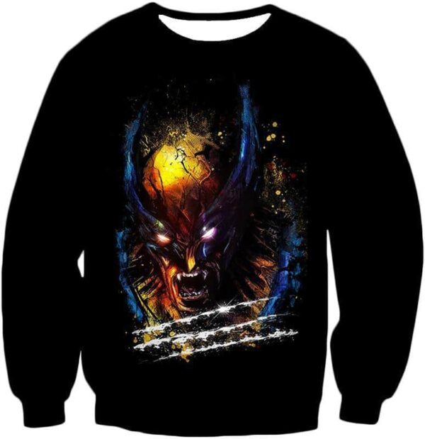 Favourite X-Men Hero Wolverine Promo Black Hoodie - Sweatshirt