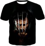 Marvel Hero Wolverine Cinematic Promo Black Hoodie - T-Shirt