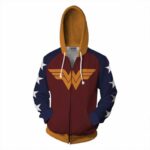 DC Comic Wonder Woman Cosplay Jacket Zip Up Hoodie